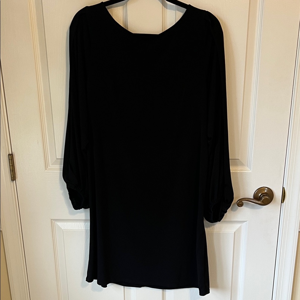 Laundry By Shelli Segal Black Long Sleeve Dress